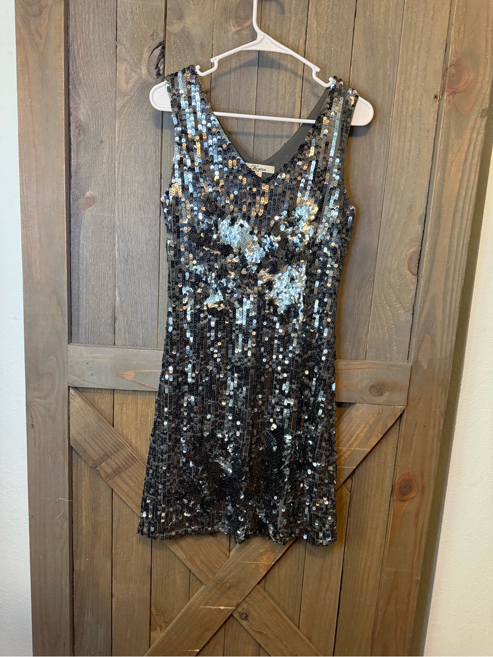 Katia Black and Silver Sequin Party Dress